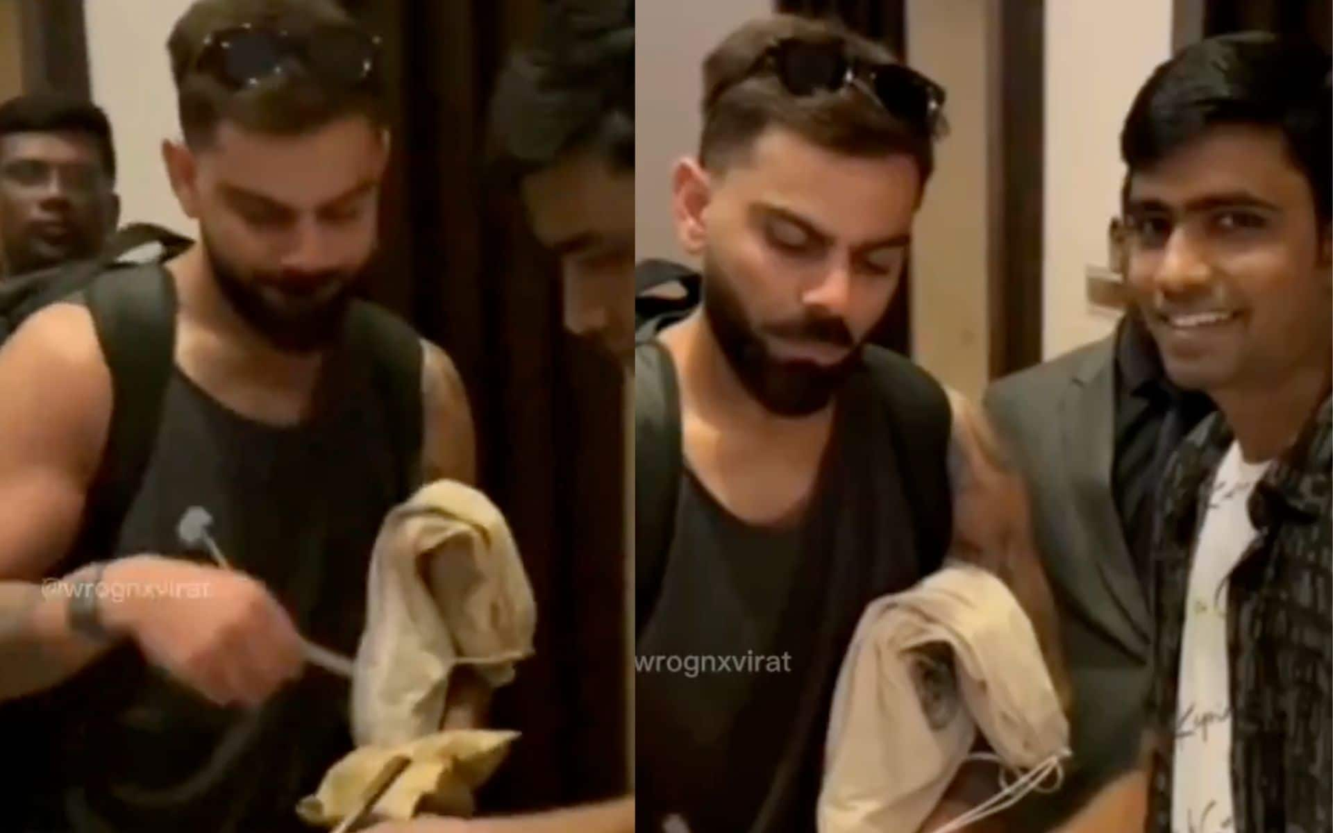 Virat Kohli gives an autograph to a fan [X.com]